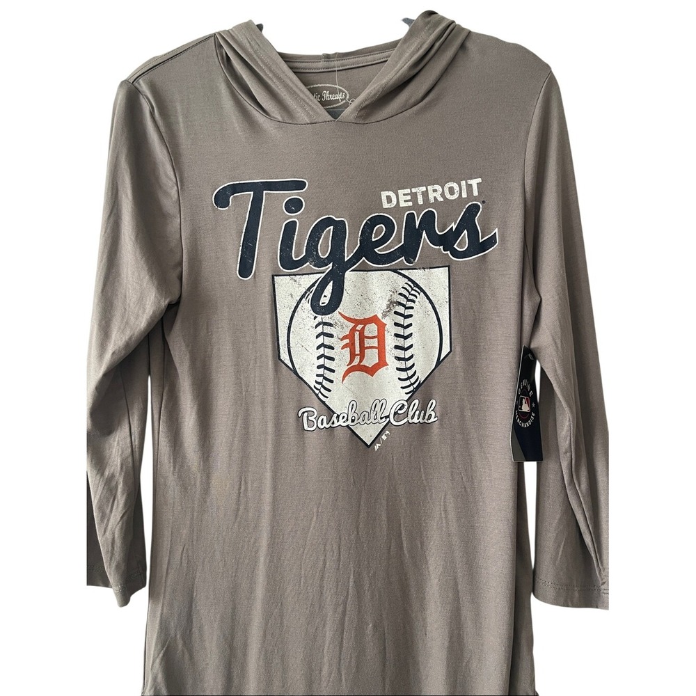 Majestic Threads Detroit Tigers Hoodie Top Medium NWT